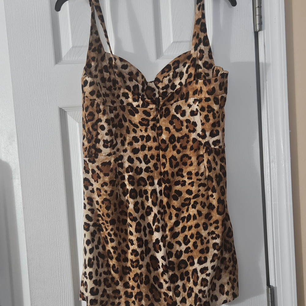 Zara Leopard Print Mini Dress - Women - Junior XXS - Picture 4 of 5